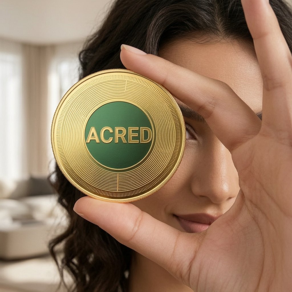 Apollo Diversified Credit Securitize Fund (ACRED) — gold cryptocurrency coin price illustration