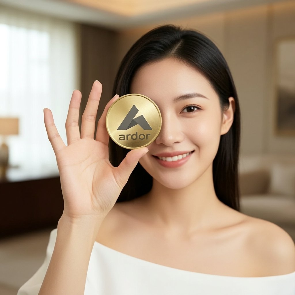 Ardor (ARDR) — ілюстрація золотої крипто-монети та ціни