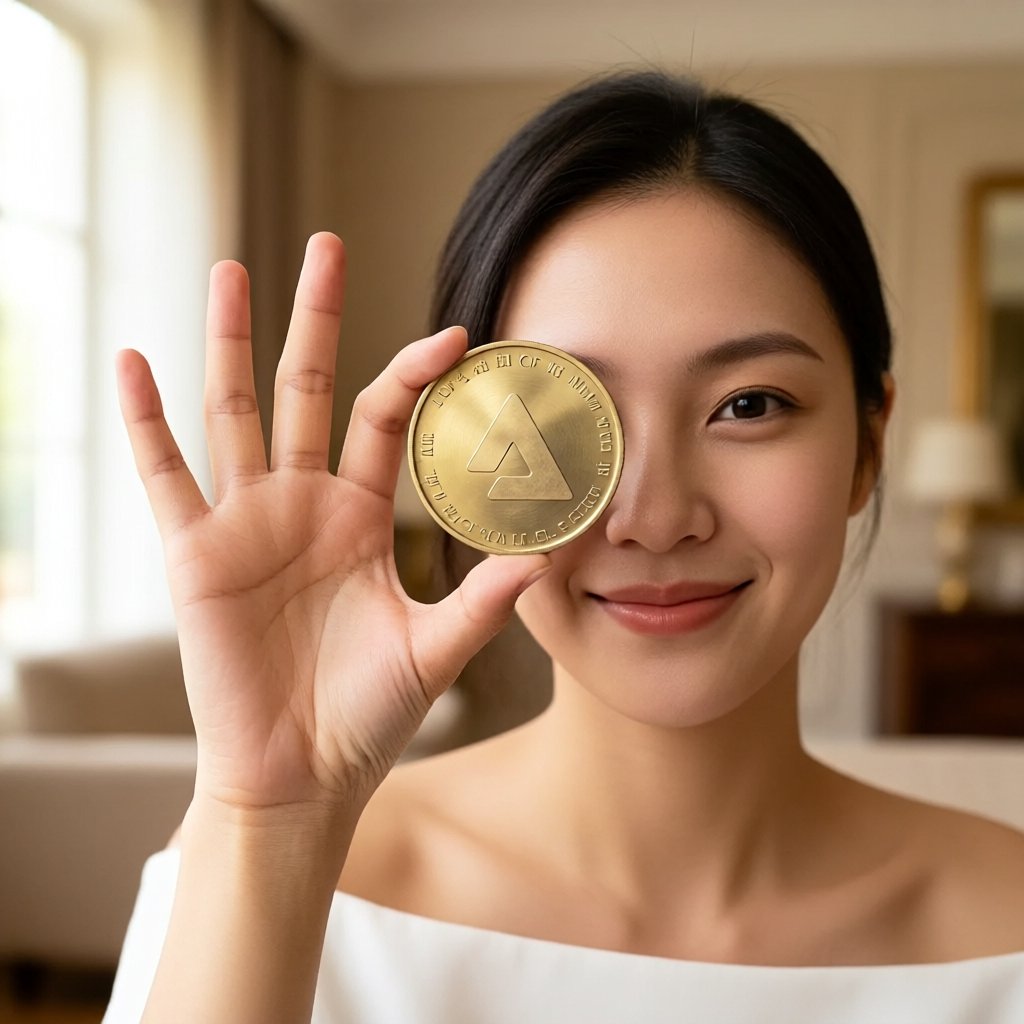 Audius (AUDIO) — gold cryptocurrency coin price illustration