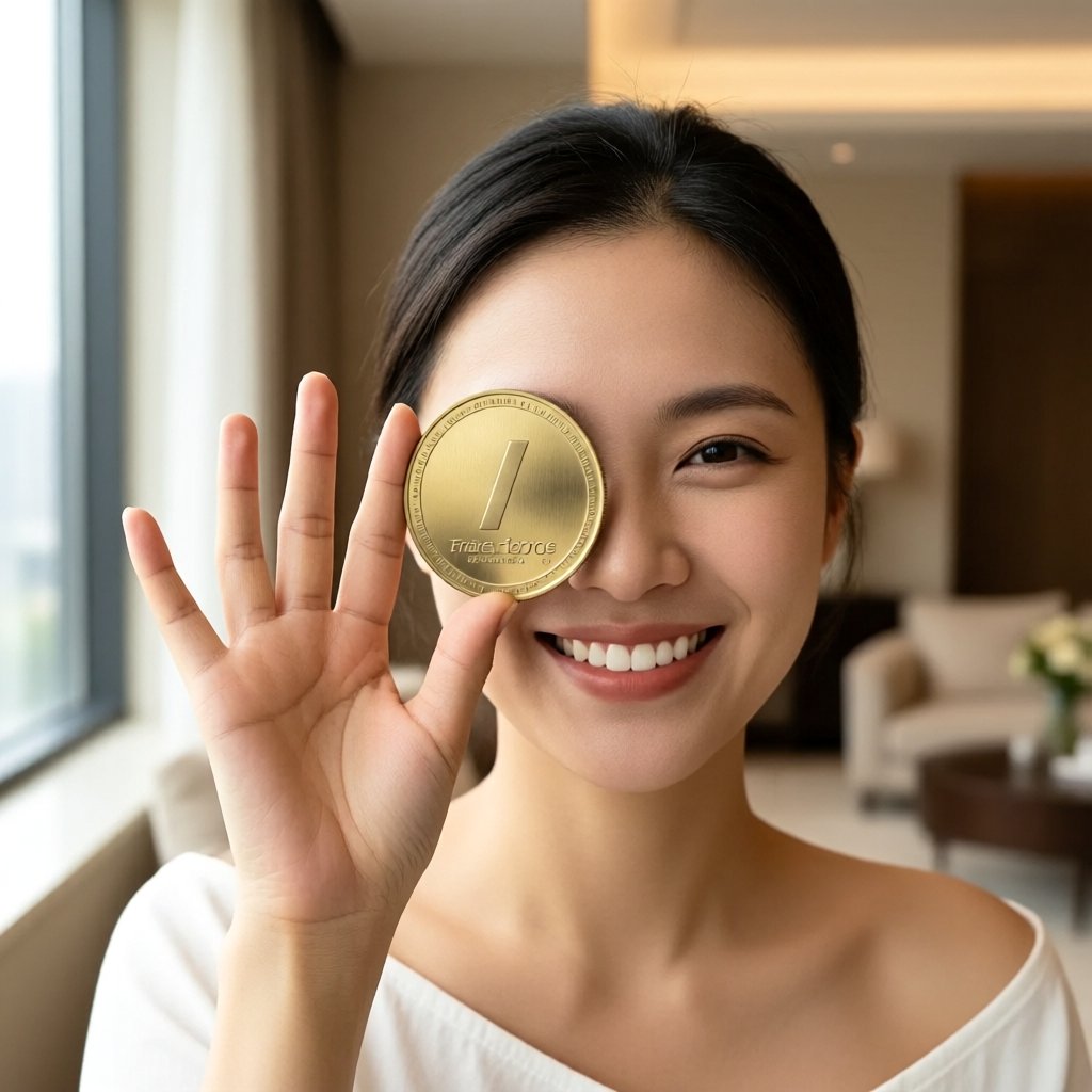Baseline (B) — gold cryptocurrency coin price illustration