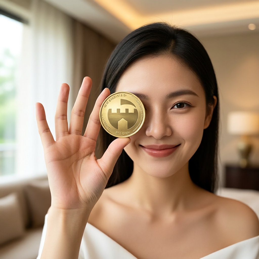 bitcastle Token (BCE) — gold cryptocurrency coin price illustration