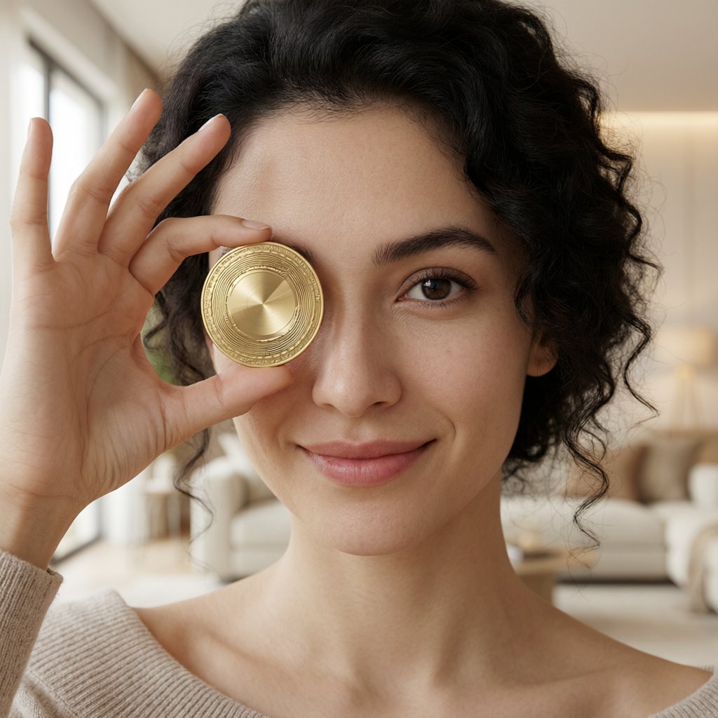 Chainlink (LINK) — gold cryptocurrency coin price illustration