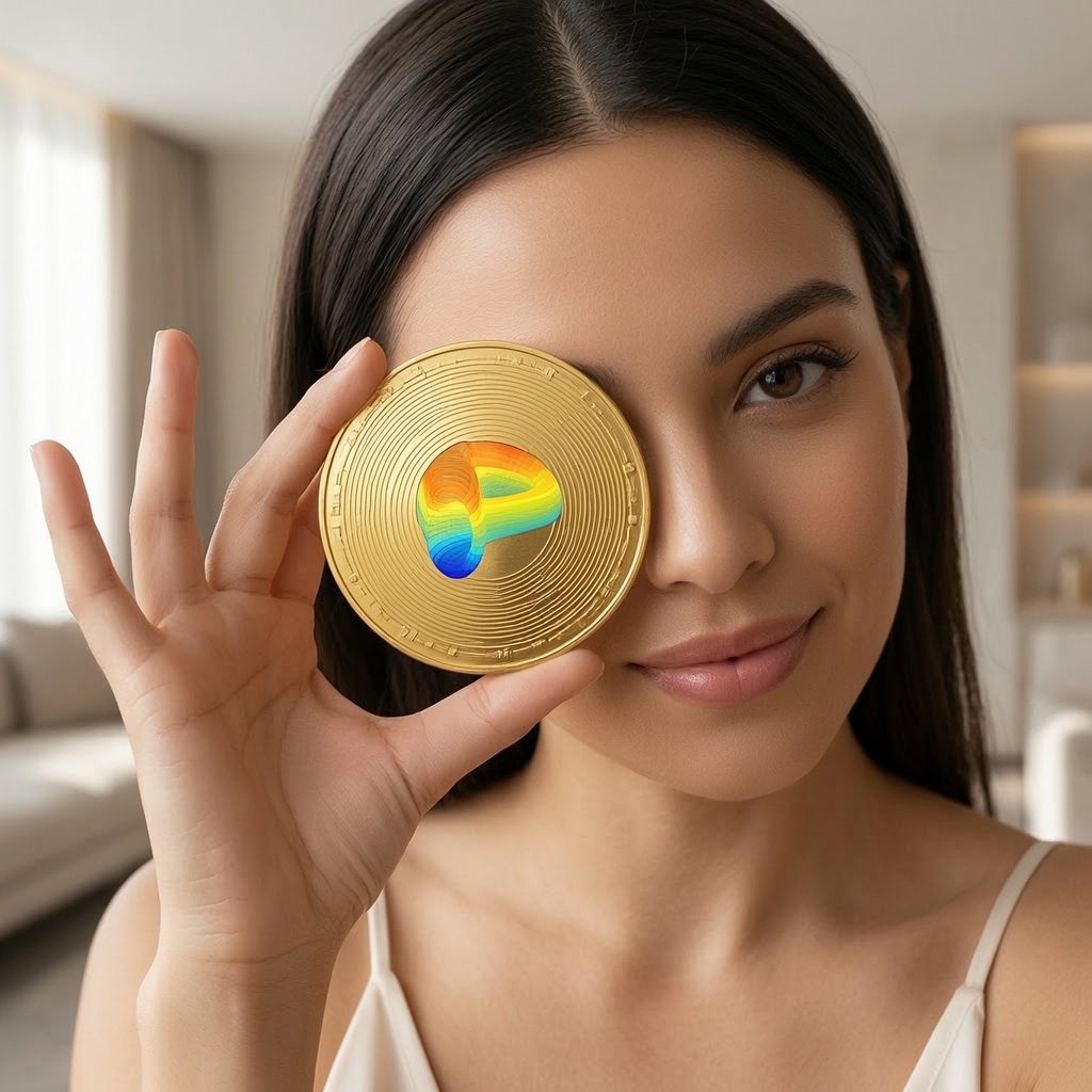 Curve DAO (CRV) — gold cryptocurrency coin price illustration