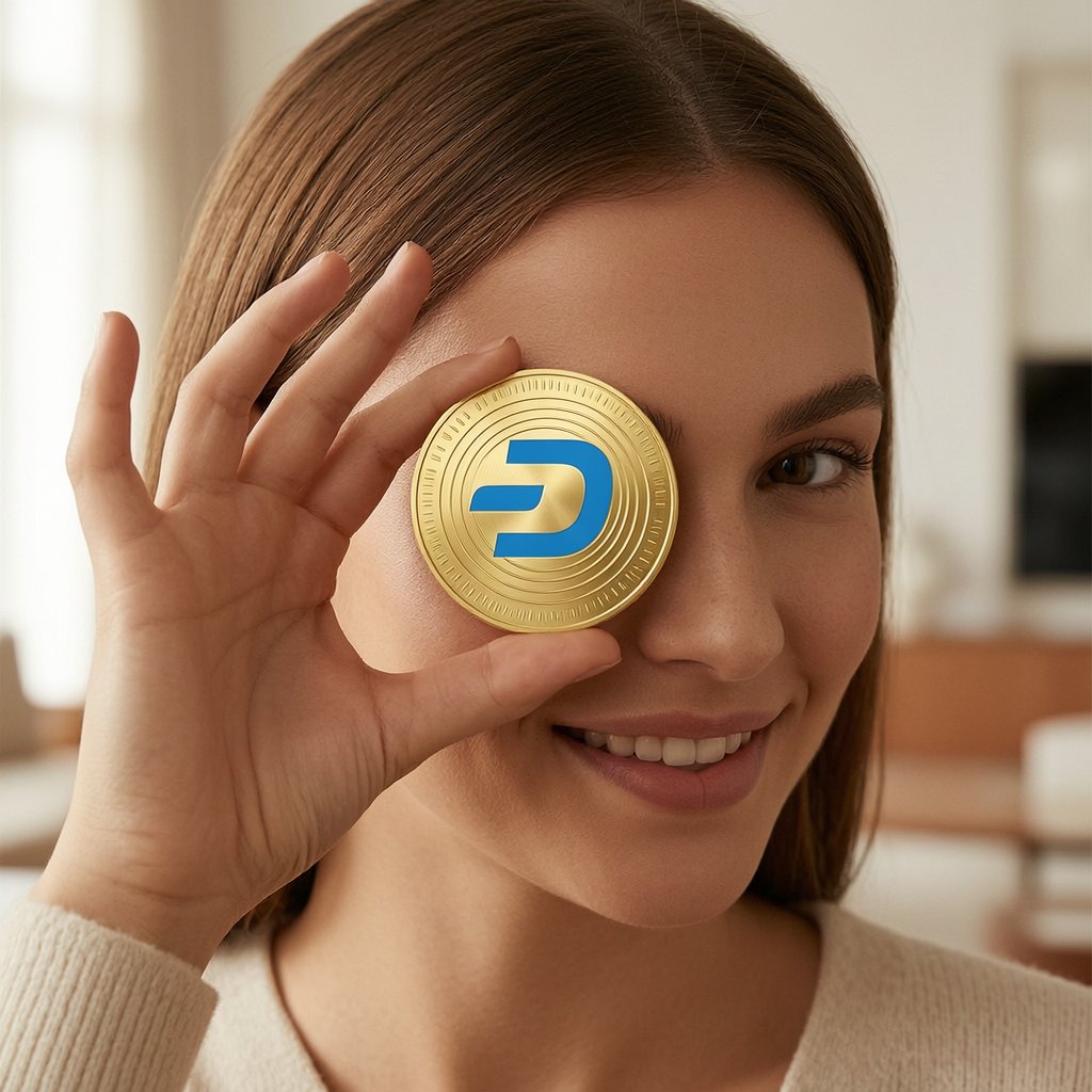 Dash (DASH) — gold cryptocurrency coin price illustration