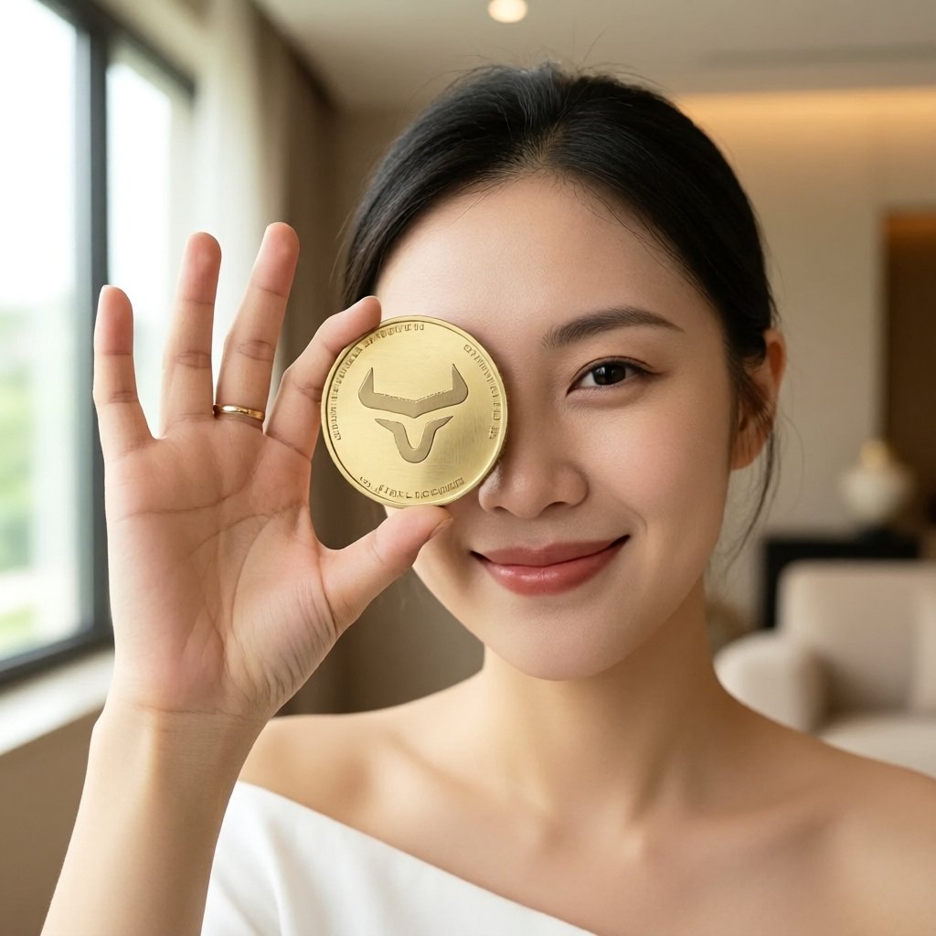 Elexium (EX) — gold cryptocurrency coin price illustration