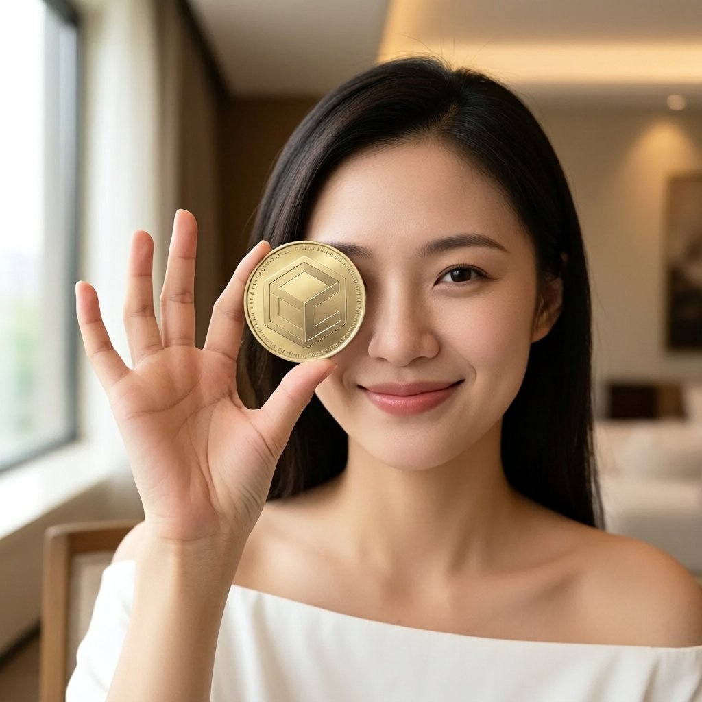 Escoin (ELG) — ілюстрація золотої крипто-монети та ціни