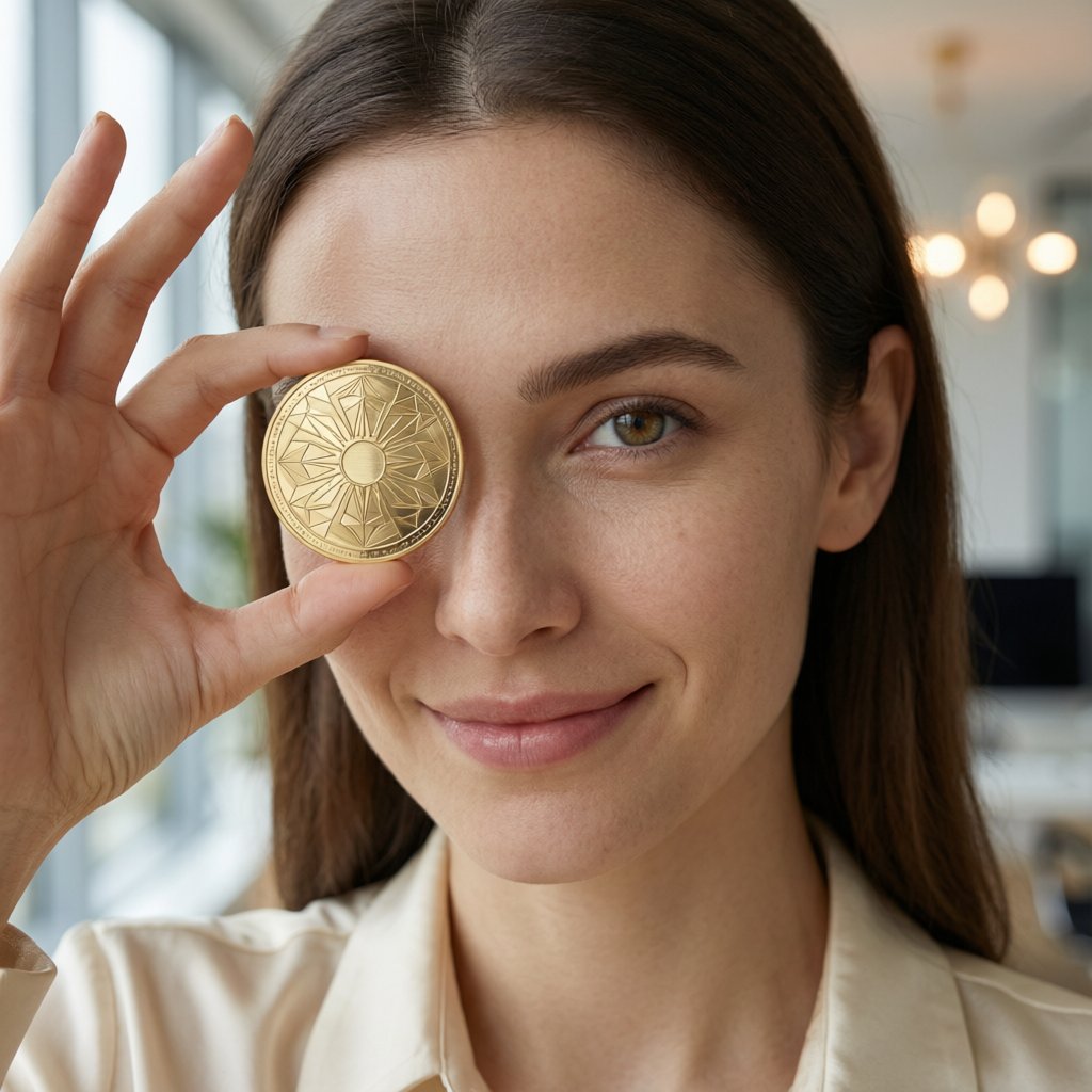 Ethereum (ETH) — gold cryptocurrency coin price illustration
