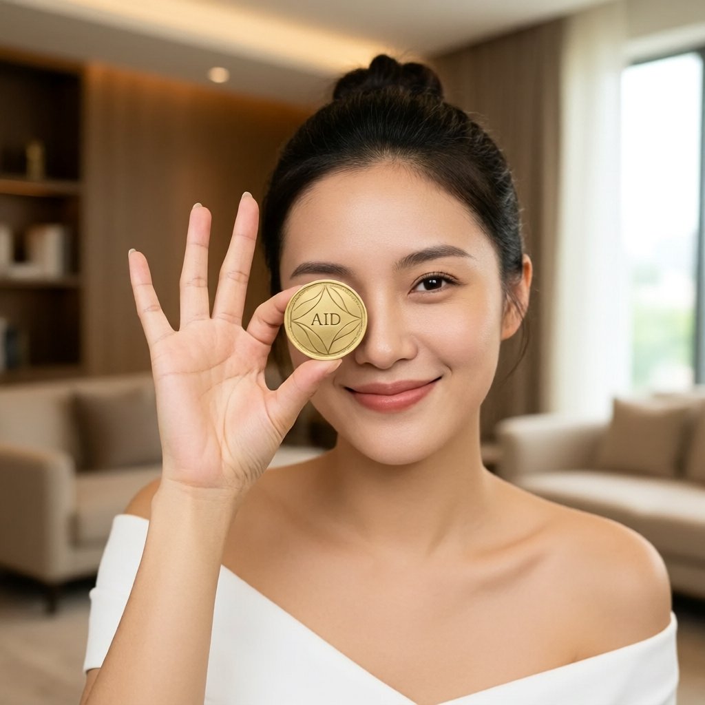 GAIB AID (AID) — gold cryptocurrency coin price illustration
