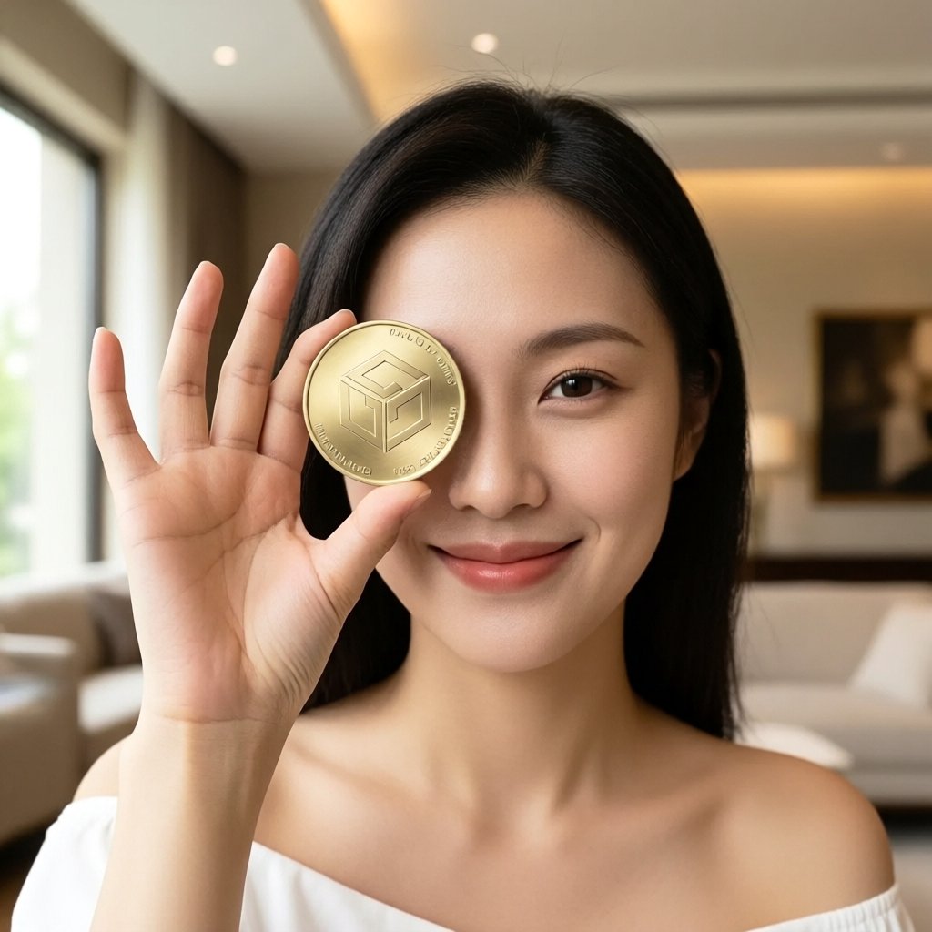 GALA (GALA) — gold cryptocurrency coin price illustration