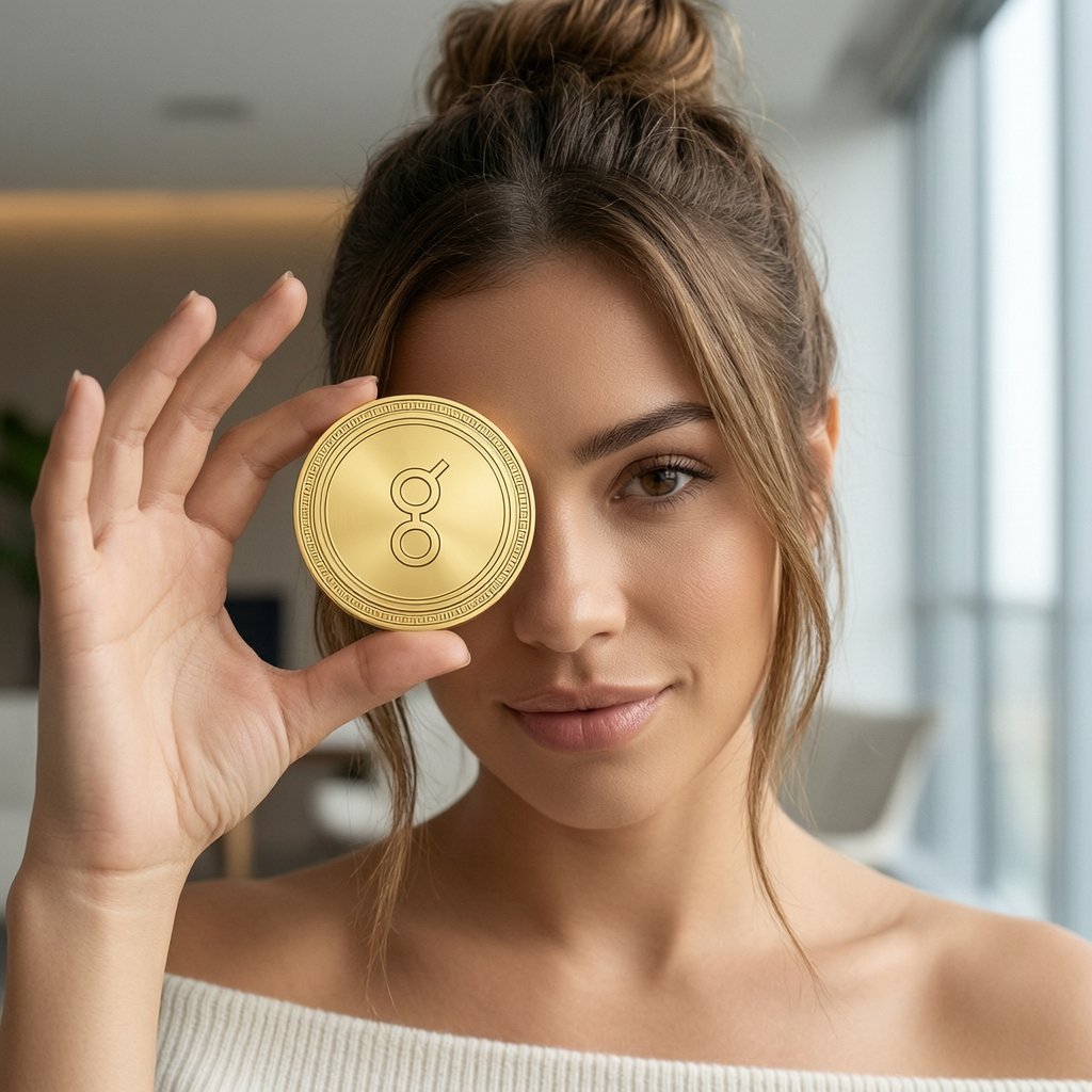 Golem (GLM) — gold cryptocurrency coin price illustration