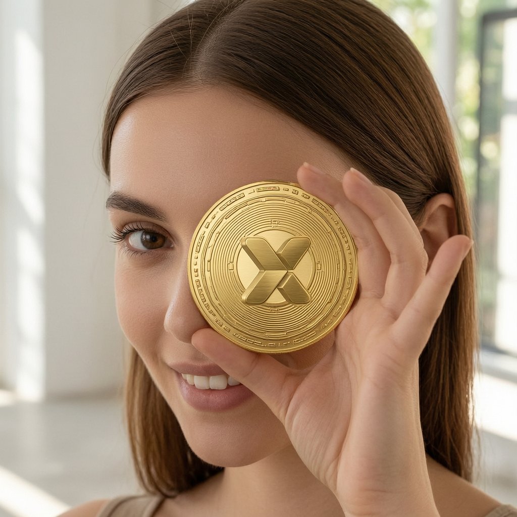 GRX Chain (GRX) — ілюстрація золотої крипто-монети та ціни