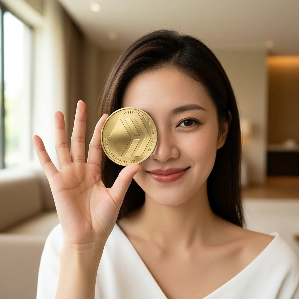 Hive (HIVE) — gold cryptocurrency coin price illustration
