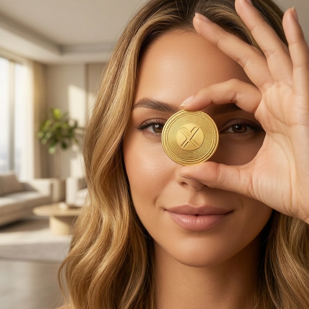 Immutable (IMX) — gold cryptocurrency coin price illustration