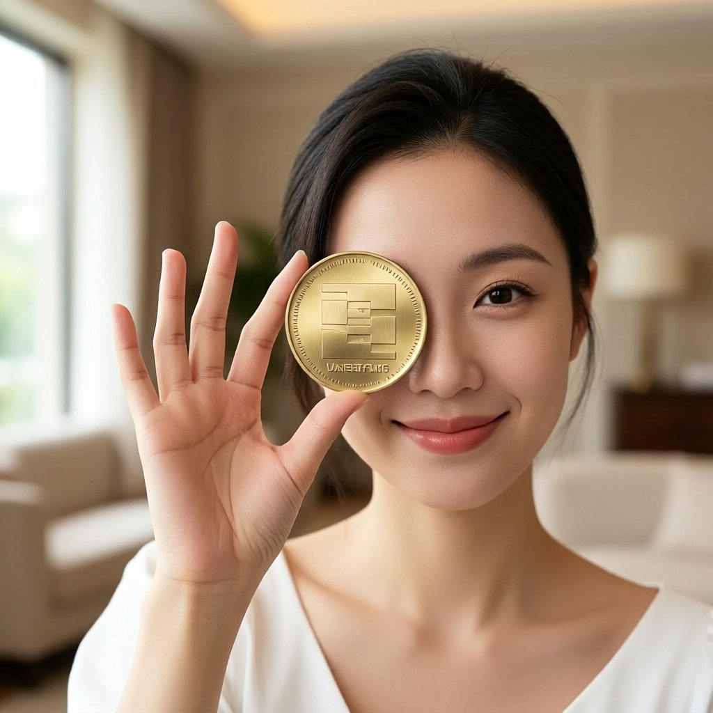 Infinity Ground (AIN) — gold cryptocurrency coin price illustration