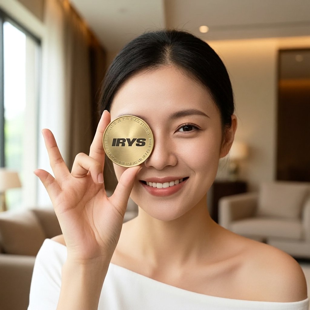 Irys (IRYS) — ілюстрація золотої крипто-монети та ціни