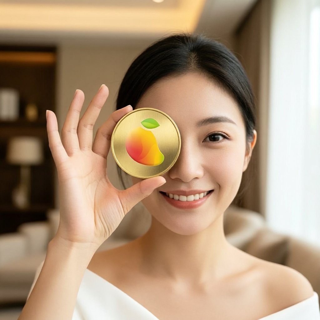 Mango (MNGO) — gold cryptocurrency coin price illustration