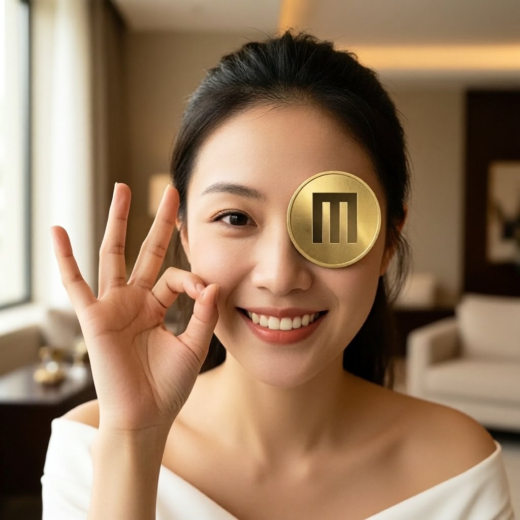 Mantis (M) — ілюстрація золотої крипто-монети та ціни