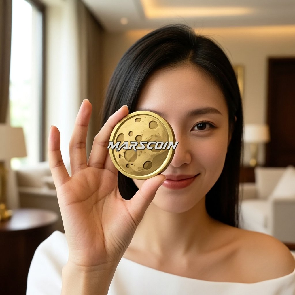 MarsCoin (MARSCOIN) — gold cryptocurrency coin price illustration