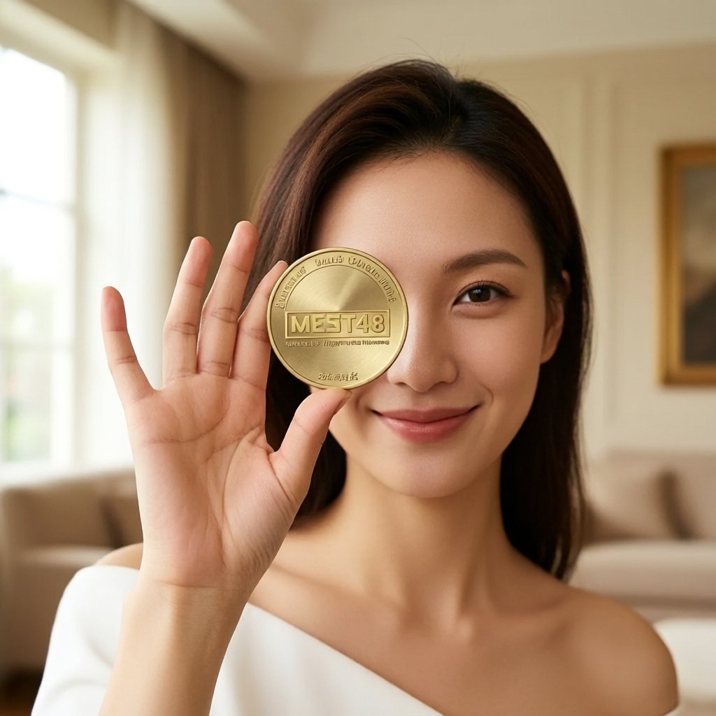 MEET48 (IDOL) — gold cryptocurrency coin price illustration