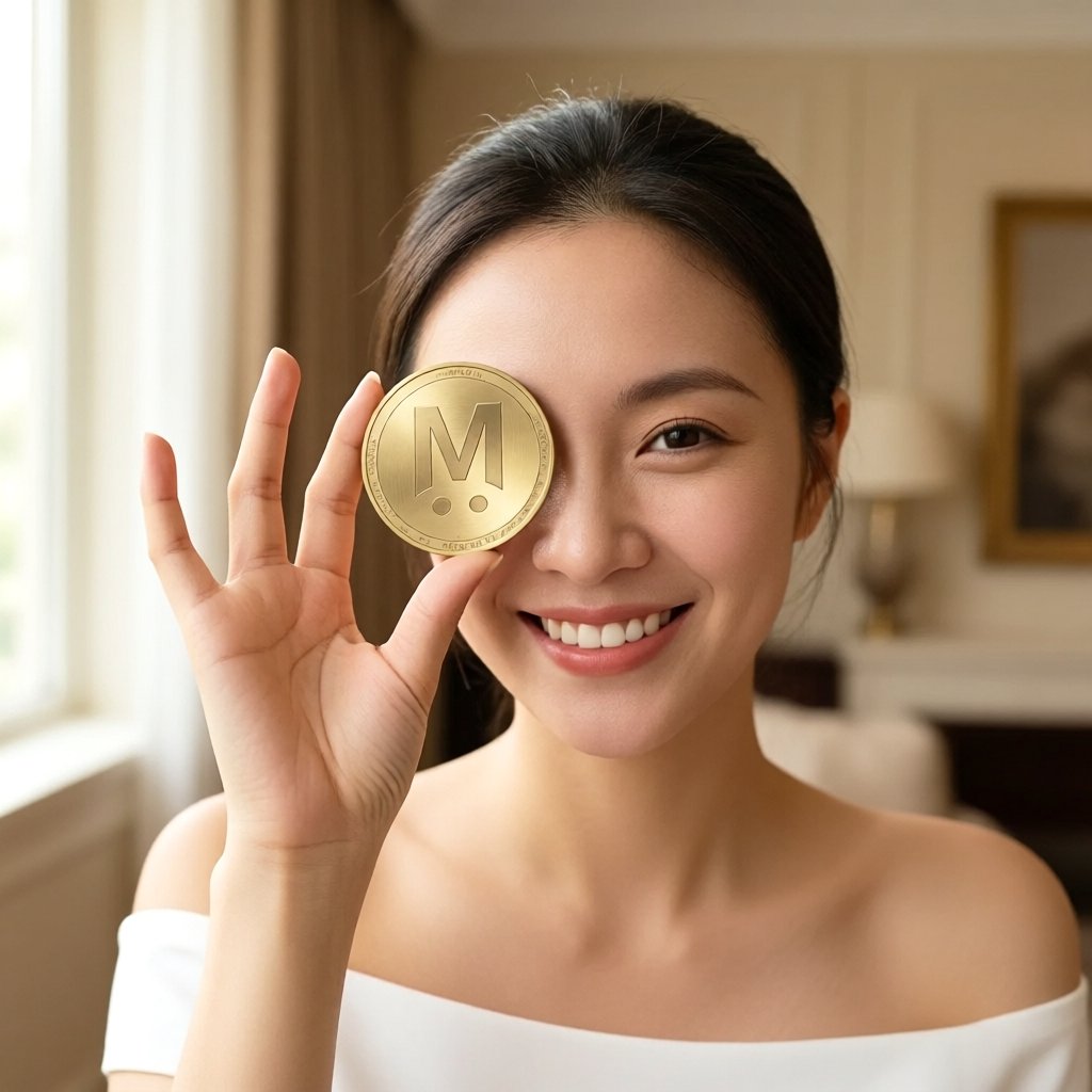 MegaETH (MEGA) — gold cryptocurrency coin price illustration