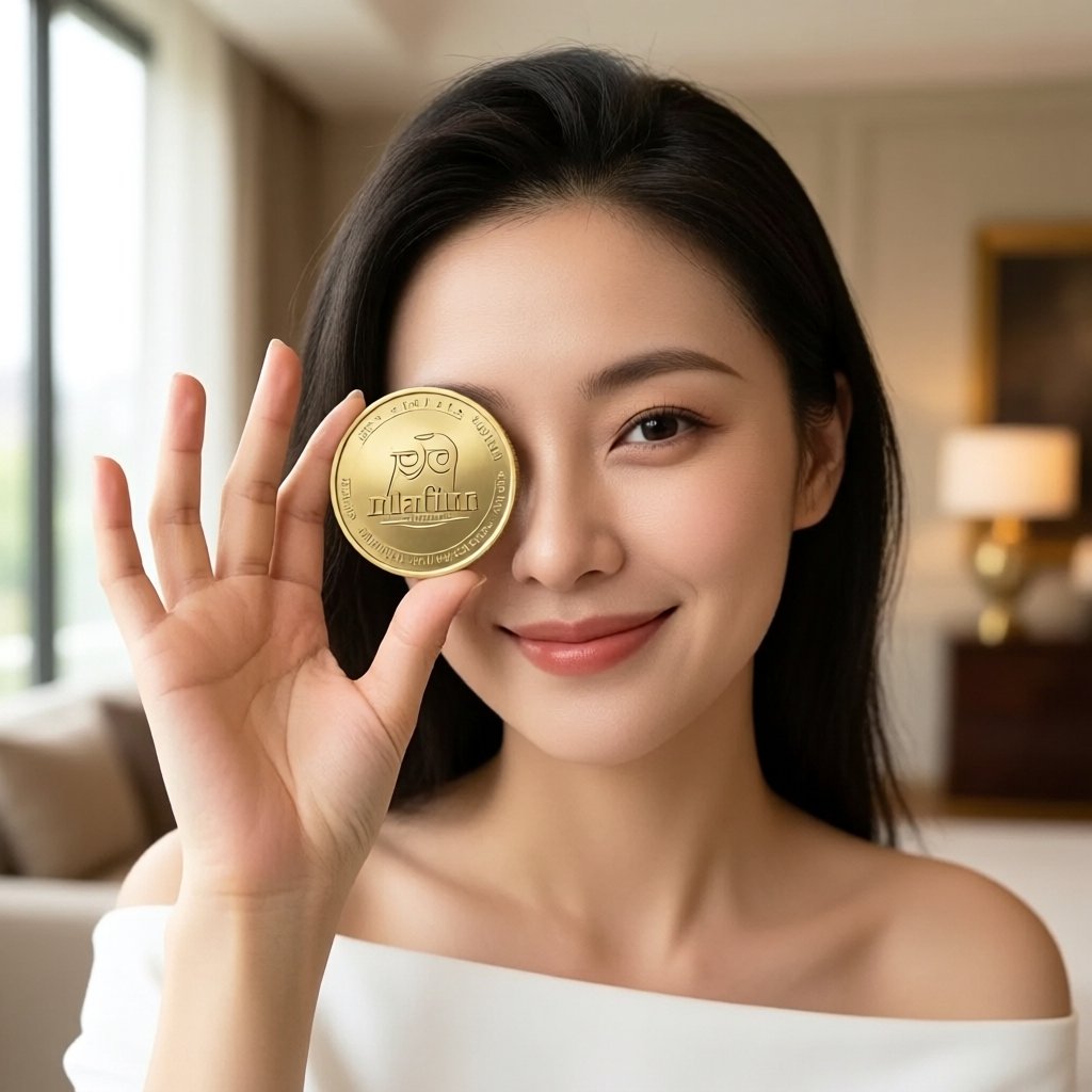 Mubarak (MUBARAK) — gold cryptocurrency coin price illustration