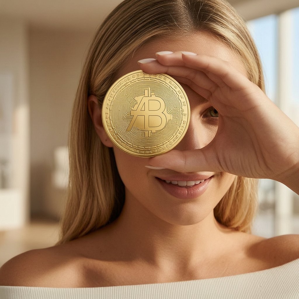 AB (AB) — gold cryptocurrency coin price illustration