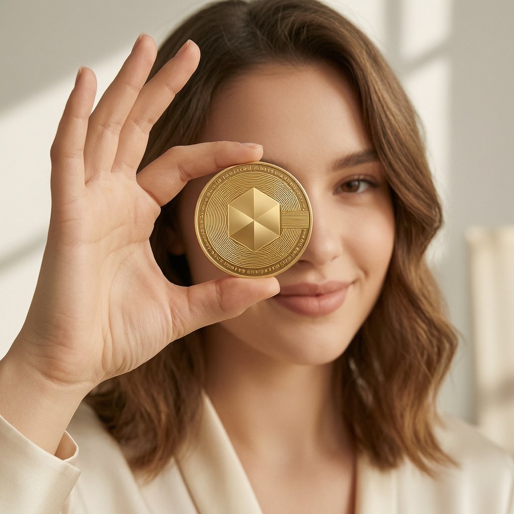 Nexus (NEX) — gold cryptocurrency coin price illustration