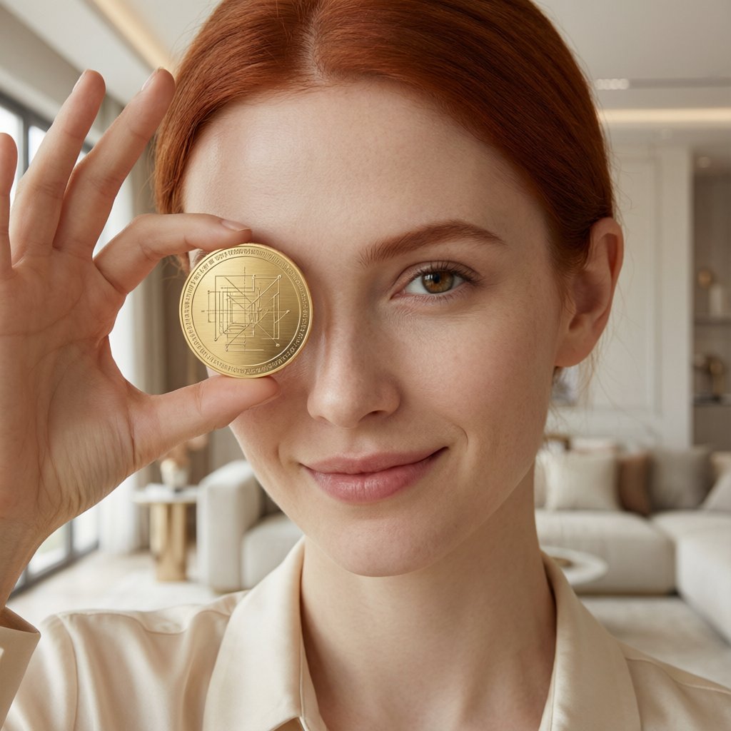 Polkadot (DOT) — gold cryptocurrency coin price illustration