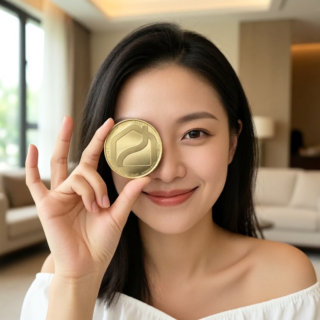 Propy (PRO) — gold cryptocurrency coin price illustration