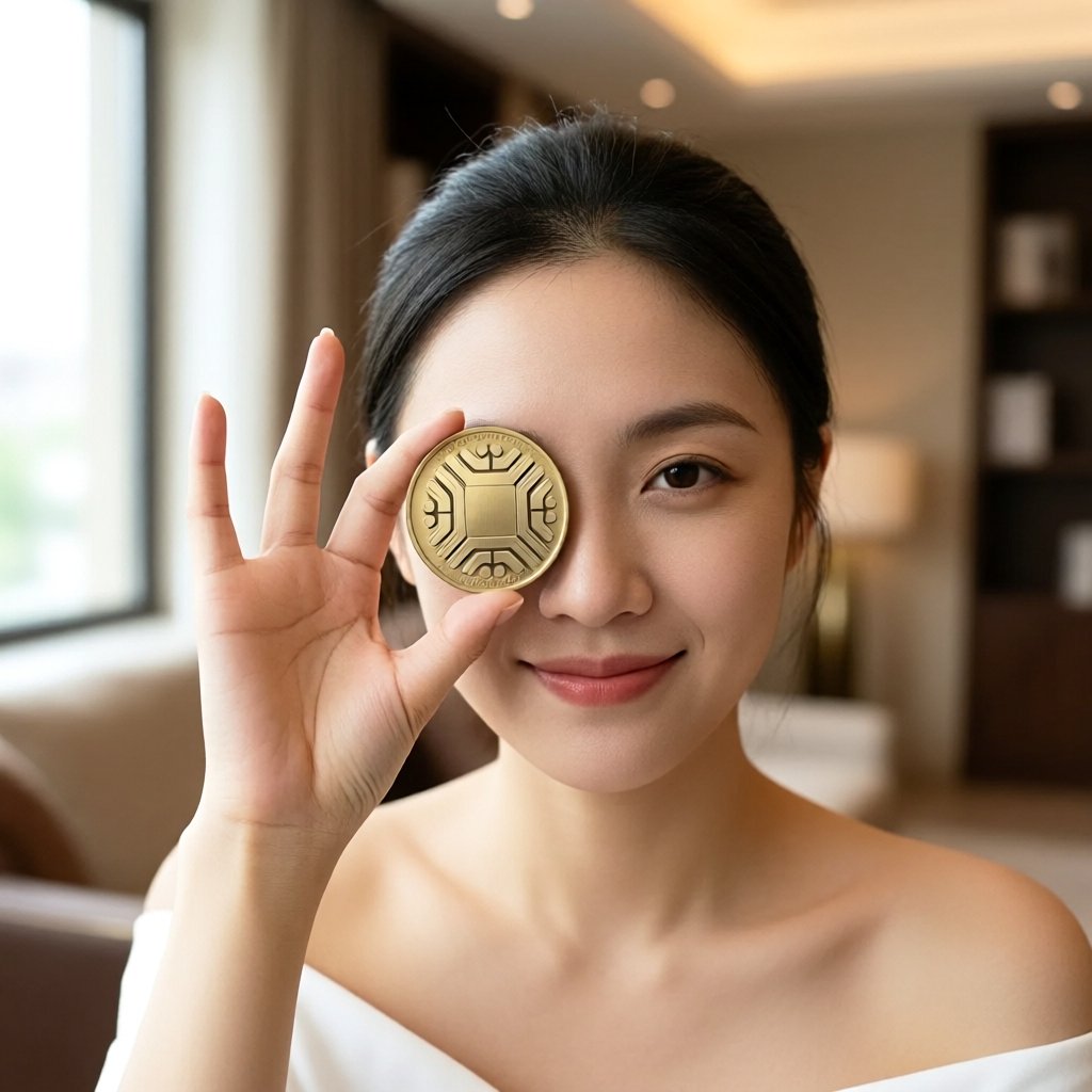 Qtum (QTUM) — gold cryptocurrency coin price illustration