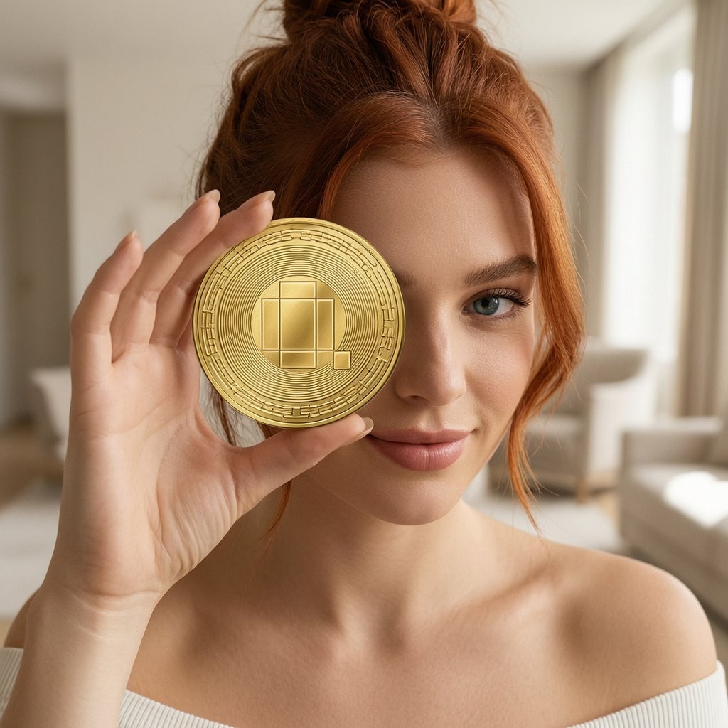 Quack AI (Q) — gold cryptocurrency coin price illustration