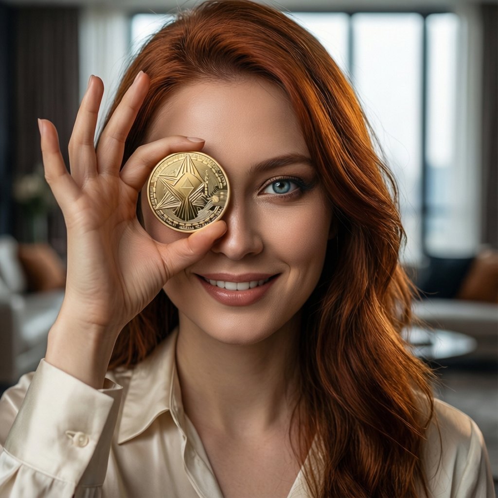 Quantix Finance (QFI) — gold cryptocurrency coin price illustration
