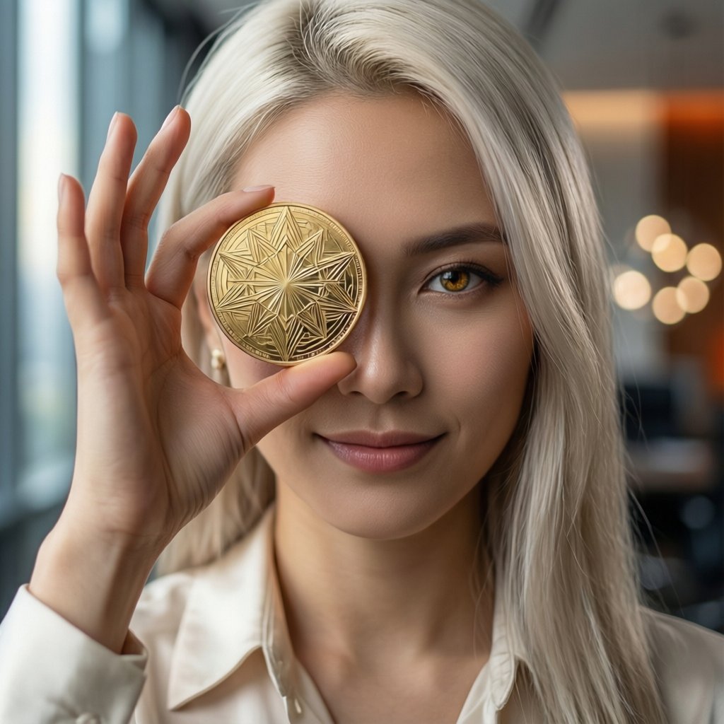 Shuffle (SHFL) — gold cryptocurrency coin price illustration