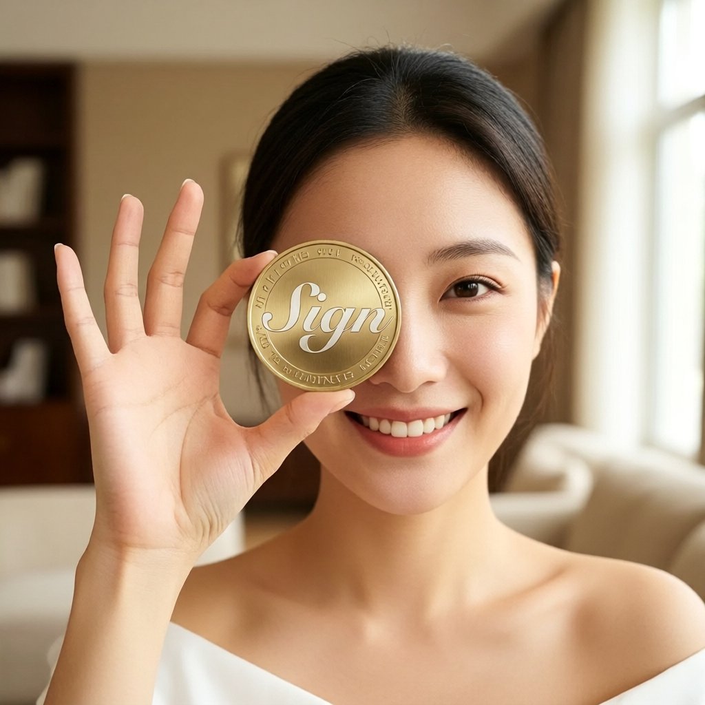 Sign (SIGN) — gold cryptocurrency coin price illustration