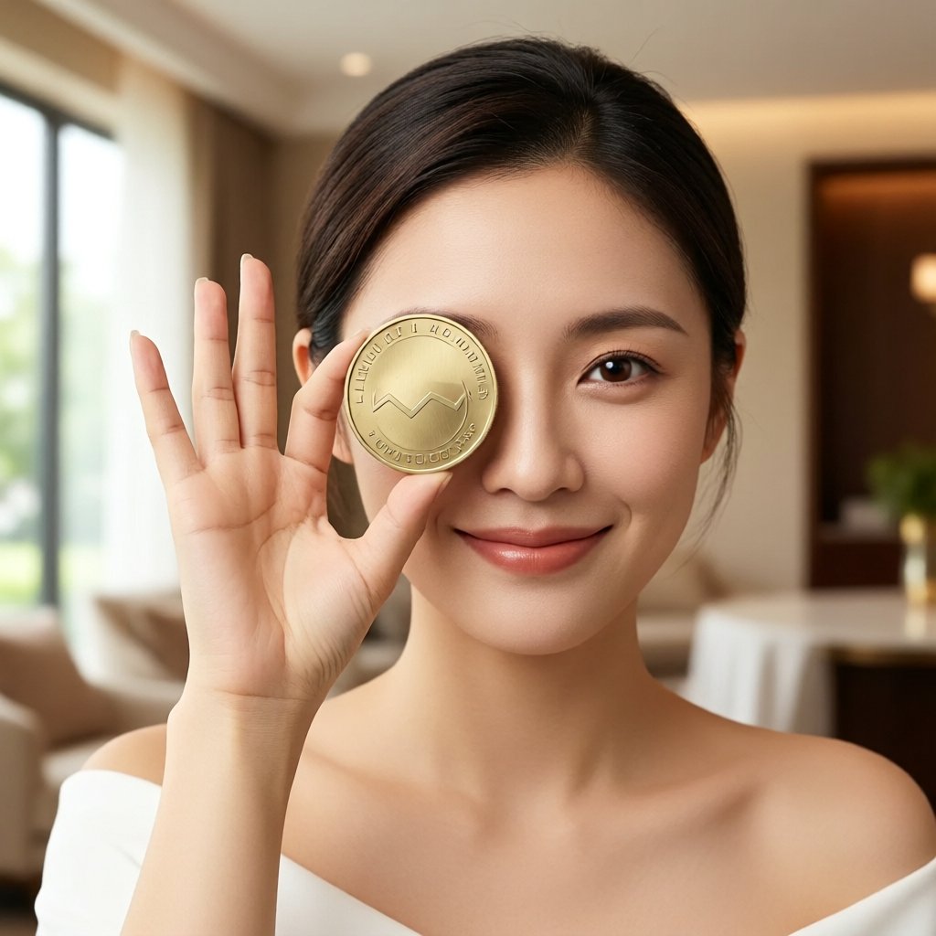Smooth Love Potion (SLP) — gold cryptocurrency coin price illustration
