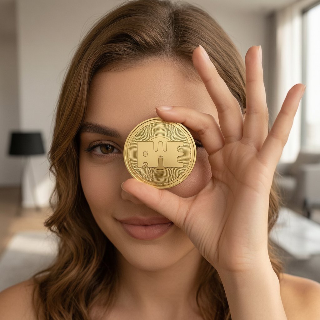 AWE Network (AWE) — gold cryptocurrency coin price illustration