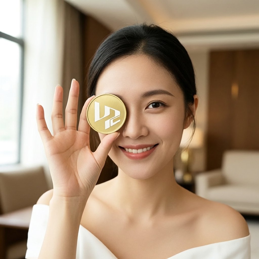 Unipoly (UNP) — gold cryptocurrency coin price illustration