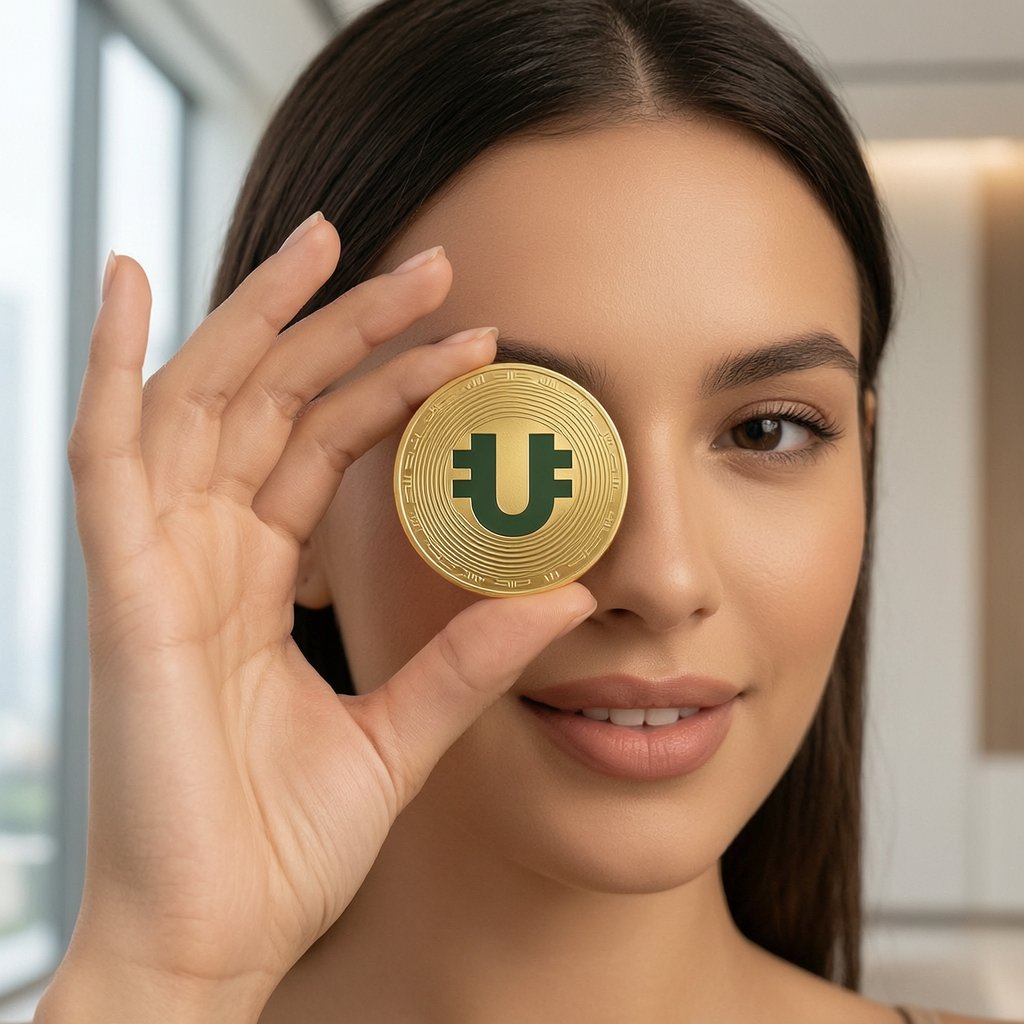 Unity USD (UUSD) — gold cryptocurrency coin price illustration