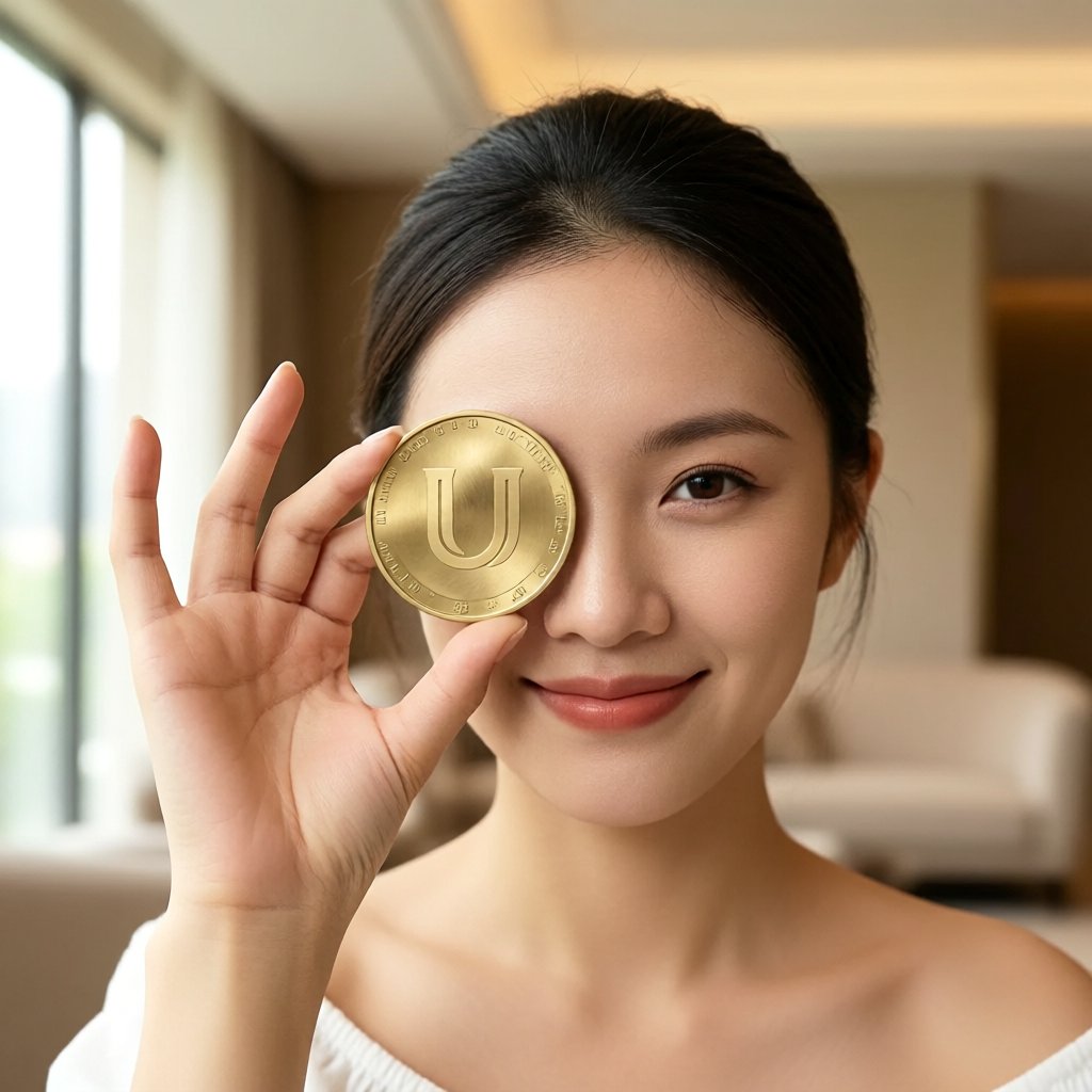Universal USD (USDU) — gold cryptocurrency coin price illustration