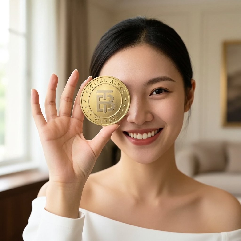 USTBL (USTBL) — gold cryptocurrency coin price illustration