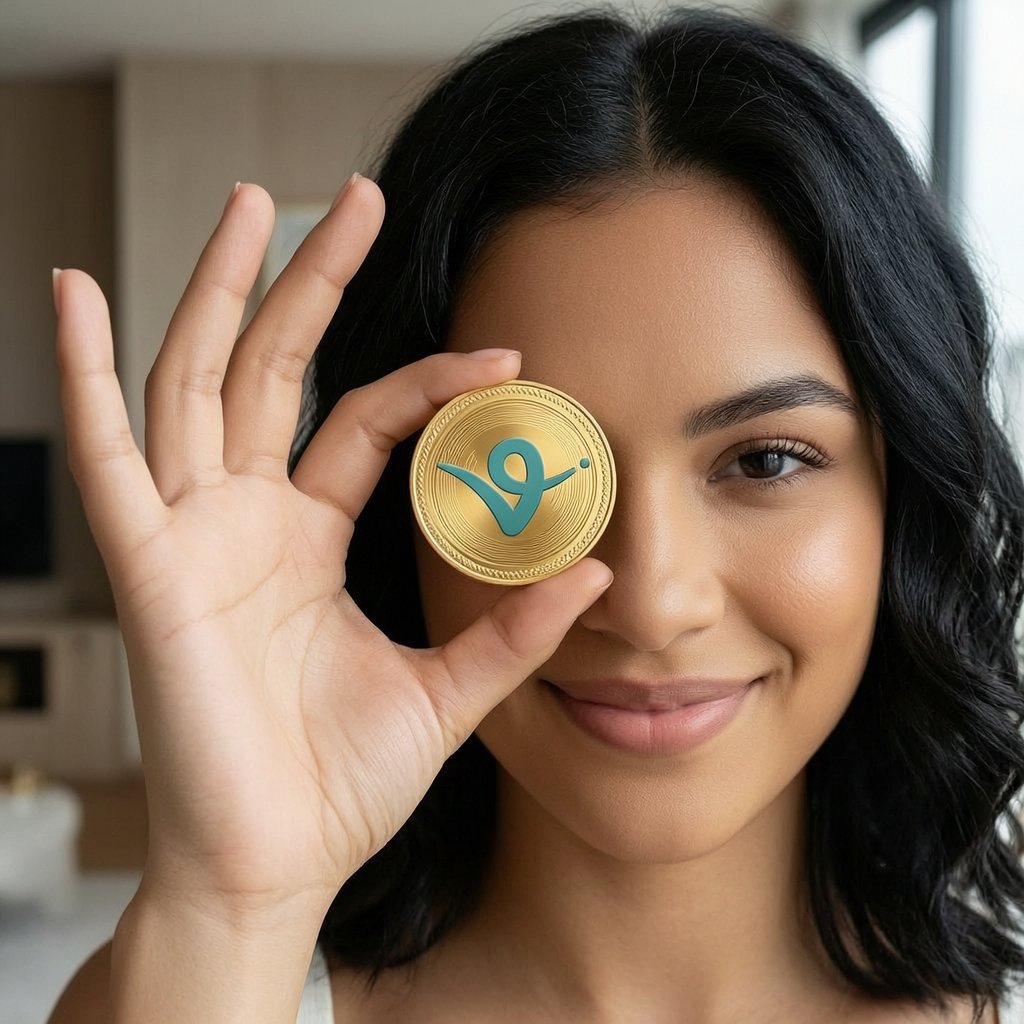 Virtuals Protocol (VIRTUAL) — gold cryptocurrency coin price illustration