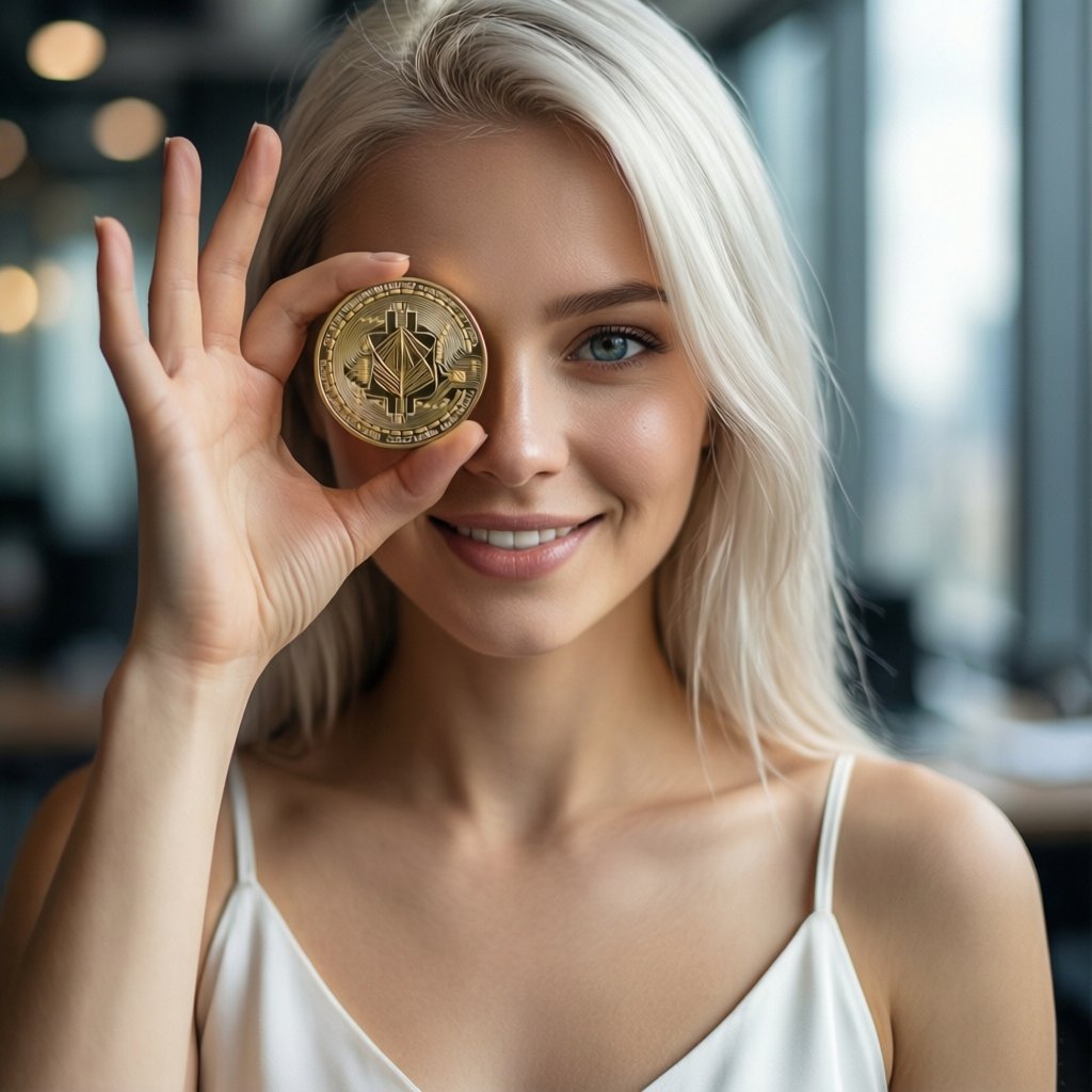 Vision (VSN) — gold cryptocurrency coin price illustration