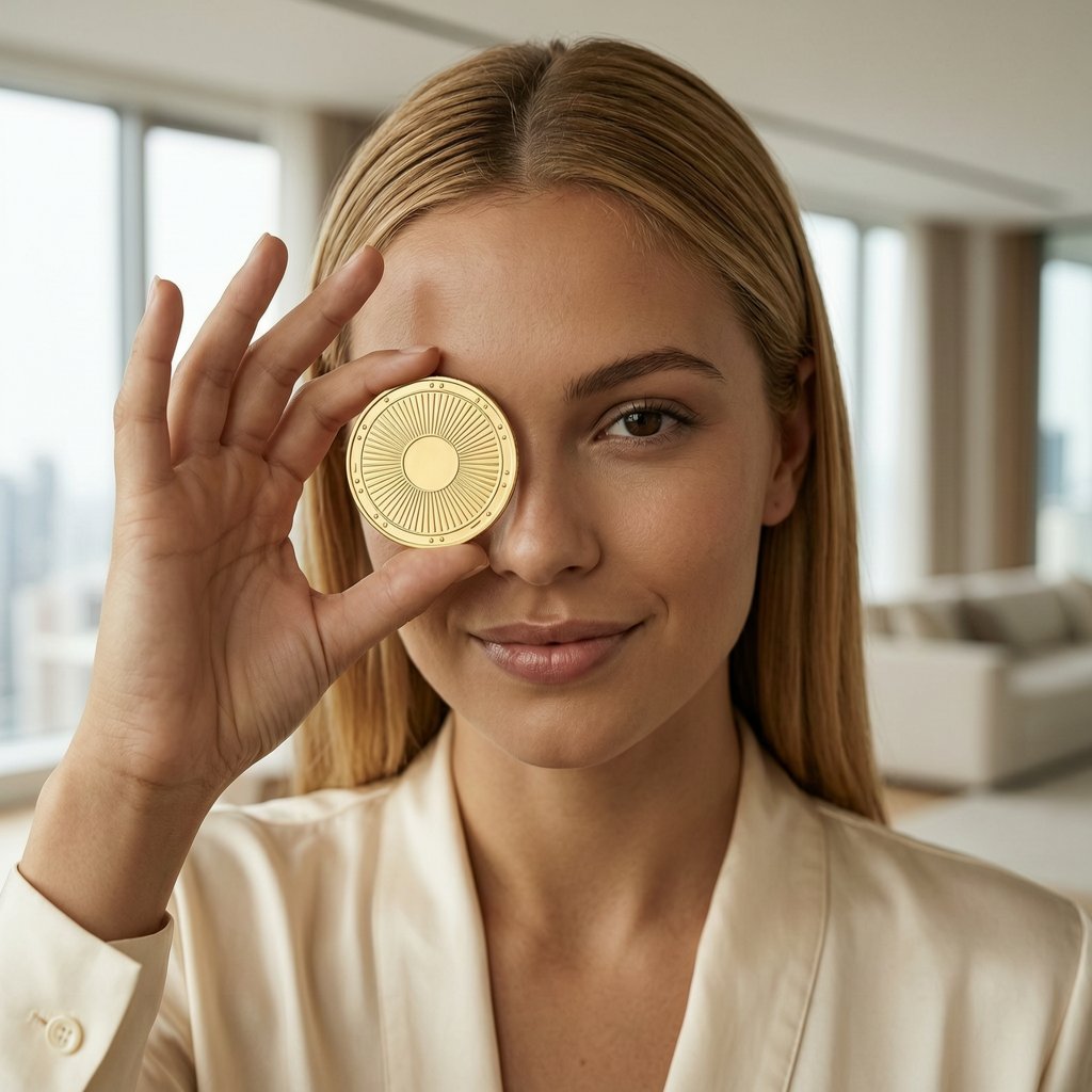 would (WOULD) — gold cryptocurrency coin price illustration