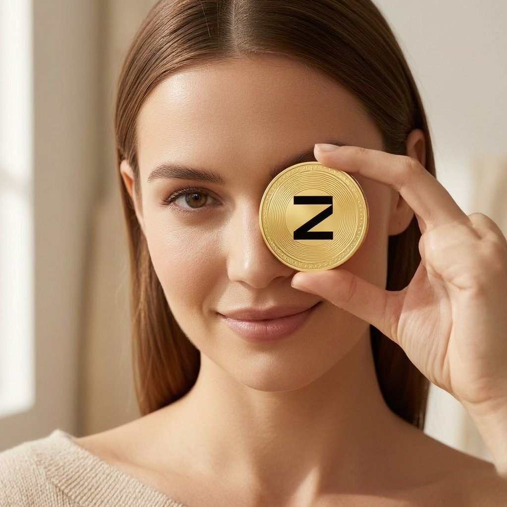 Zama (ZAMA) — ілюстрація золотої крипто-монети та ціни