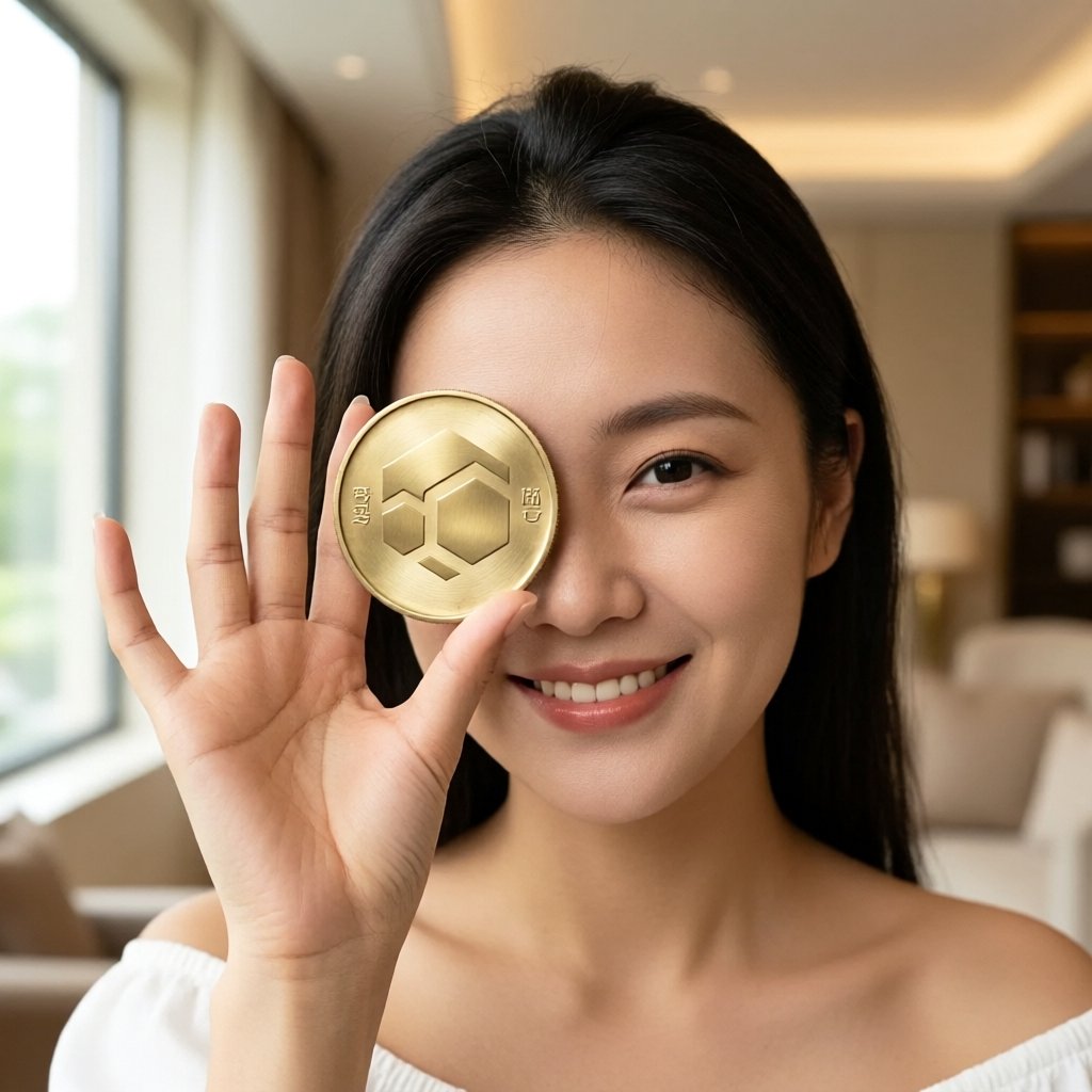Flux (FLUX) — gold cryptocurrency coin price illustration